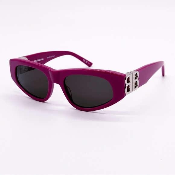NEW BALENCIAGA BB0095S 017 PINK CAT EYE UNISEX SUNGLASSES - Picture 1 of 11